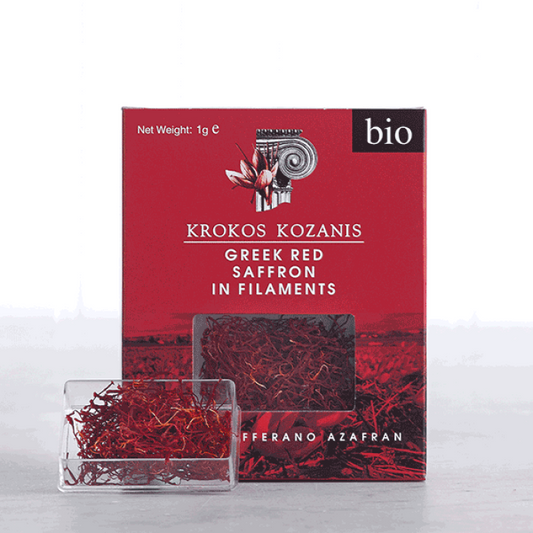 Krokos Kozanis Organic Greek Red Saffron in Filaments - 1g