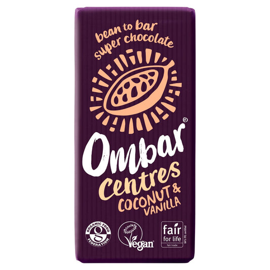 Ombar Centres Coconut & Vanilla Organic Vegan Fair Trade Chocolate - 70g