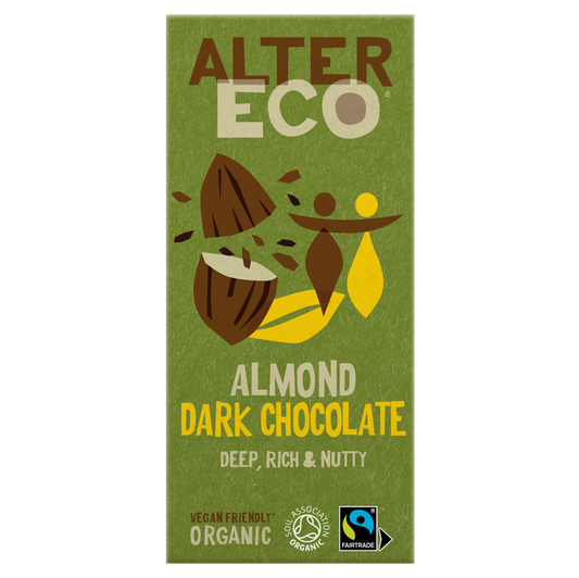 AlterEco Organic Dark Chocolate with Almond - 100g