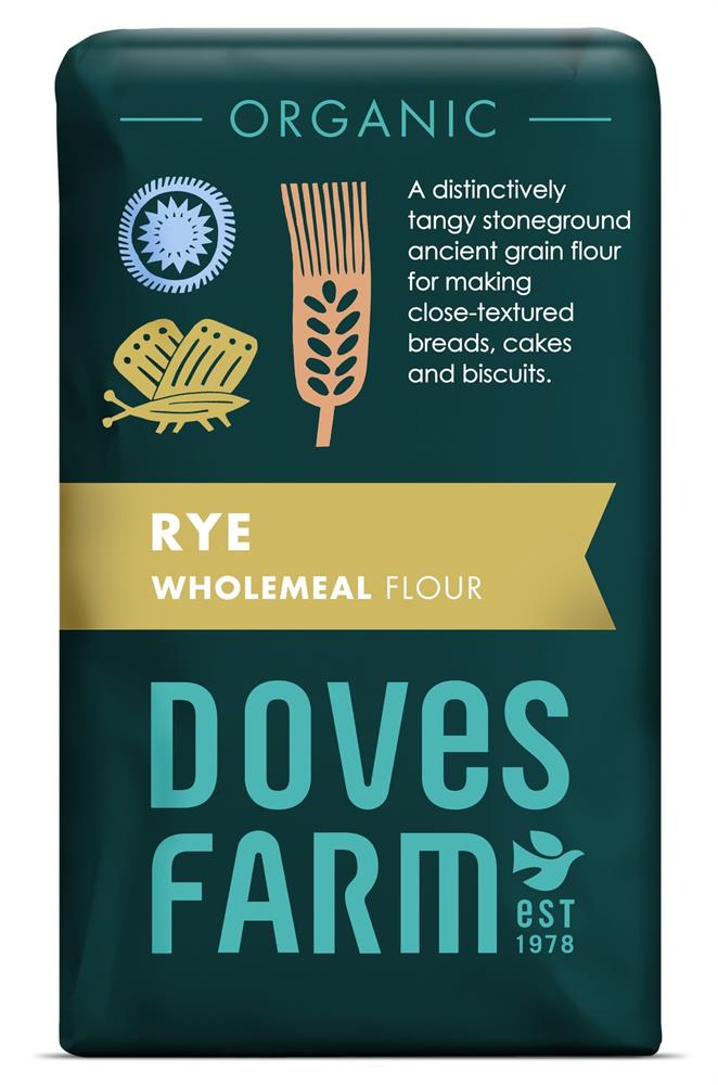 Doves Farm Organic Wholemeal Rye Flour - 1kg