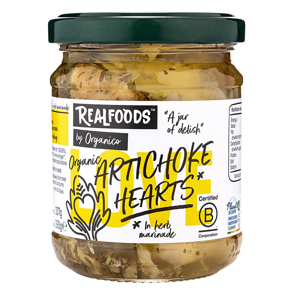 Organico Organic Artichoke Hearts in Herb Marinade - 190g