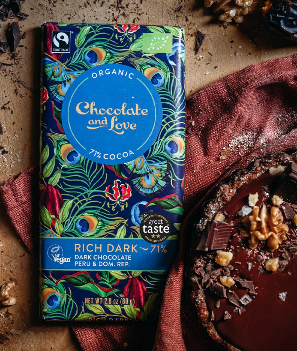 Chocolate and Love Fairtrade Organic Rich Dark 71% Chocolate - 80g