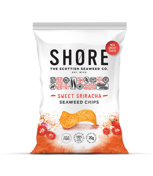 Shore Seaweed Sweet Sriracha Seaweed Chips - 80g