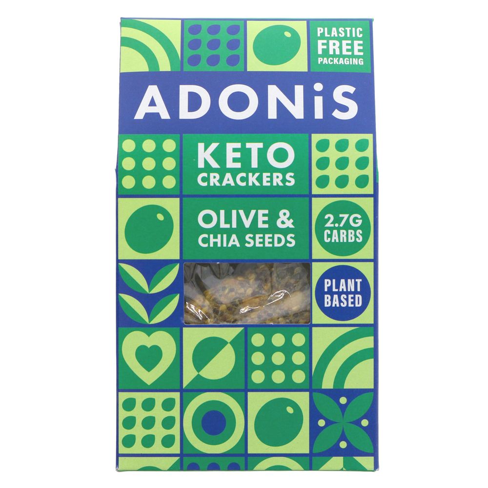 Adonis Organic Olive & Chia Seeds Keto Crackers - 60g