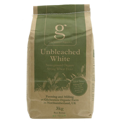 Gilchesters Organics White Flour Strong Unbleached - 3kg