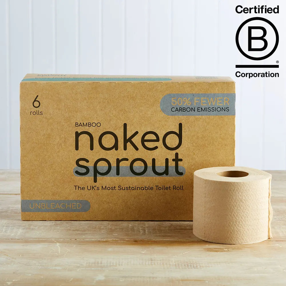 Naked Sprout Unbleached Bamboo Toilet Rolls - 6 rolls