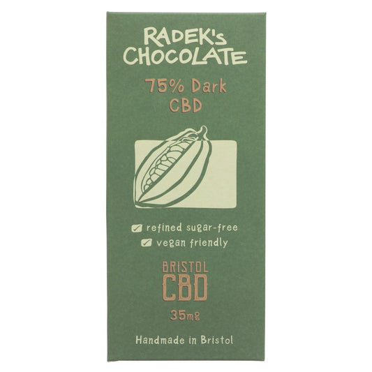 Radeks 75% Dark CBD Chocolate Bar - 72g